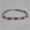 American Diamond Classic Bracelet with Rhodium Plating