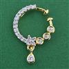 American Diamond Pressing Nose Ring with Rhodium Plating 2 Tone Plating