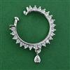 American Diamond Pressing Nose Ring with Rhodium Plating 2 Tone Plating
