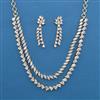 American Diamond Layered Necklace with 2 Tone Plating