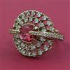 American Diamond Adjustable Ring with Mehndi Plating