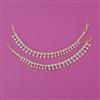 American Diamond Classic Ear Chain with Rhodium Plating 2 Tone Plating