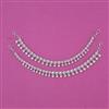 American Diamond Classic Ear Chain with Rhodium Plating 2 Tone Plating