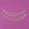 American Diamond Classic Ear Chain with Rhodium Plating 2 Tone Plating