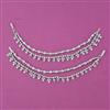 American Diamond Classic Ear Chain with Rhodium Plating 2 Tone Plating