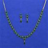 American Diamond Delicate Necklace with Gold Plating