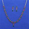 American Diamond Delicate Necklace with Gold Plating