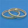 American Diamond Pearl Bangles with Gold Plating