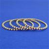 American Diamond Pearl Bangles with Gold Plating