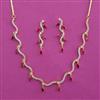 American Diamond Delicate Necklace with 2 Tone Plating