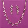 American Diamond Delicate Necklace with 2 Tone Plating