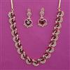 American Diamond Classic Necklace with 2 Tone Plating