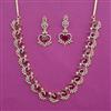 American Diamond Classic Necklace with 2 Tone Plating