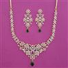 American Diamond Classic Necklace with 2 Tone Plating