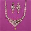 American Diamond Classic Necklace with 2 Tone Plating