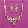 American Diamond Classic Necklace with 2 Tone Plating
