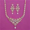 American Diamond Classic Necklace with 2 Tone Plating