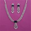 American Diamond Classic Necklace with Rhodium Plating
