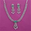 American Diamond Classic Necklace with Rhodium Plating