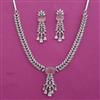 American Diamond Classic Necklace with Rhodium Plating