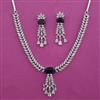 American Diamond Classic Necklace with Rhodium Plating
