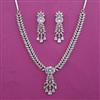 American Diamond Classic Necklace with Rhodium Plating