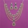 American Diamond Layered Necklace with 2 Tone Plating