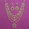 American Diamond Layered Necklace with 2 Tone Plating