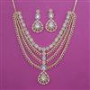 American Diamond Layered Necklace with 2 Tone Plating