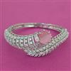 American Diamond Broad Kada with Rhodium Plating