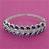 American Diamond Openable kada with Rhodium Plating