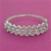 American Diamond Openable kada with Rhodium Plating
