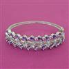 American Diamond Openable kada with Rhodium Plating