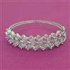 American Diamond Openable kada with Rhodium Plating
