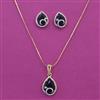 American Diamond Classic Pendant Set with 2 Tone Plating
