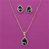 American Diamond Classic Pendant Set with 2 Tone Plating