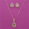 American Diamond Classic Pendant Set with 2 Tone Plating