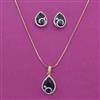 American Diamond Classic Pendant Set with 2 Tone Plating