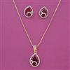 American Diamond Classic Pendant Set with 2 Tone Plating