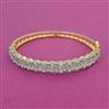 American Diamond Openable kada with Rhodium Plating 2 Tone Plating
