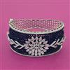 American Diamond Broad Kada with Rhodium Plating