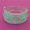 American Diamond Broad Kada with Rhodium Plating