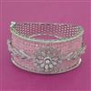 American Diamond Broad Kada with Rhodium Plating