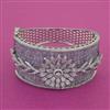 American Diamond Broad Kada with Rhodium Plating