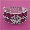 American Diamond Broad Kada with Rhodium Plating
