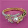 American Diamond Pearl Kada with 2 Tone Plating