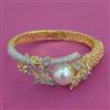American Diamond Pearl Kada with 2 Tone Plating