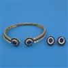 American Diamond Hasli Necklace with Mehndi Plating