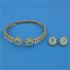 American Diamond Hasli Necklace with Mehndi Plating