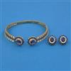 American Diamond Hasli Necklace with Mehndi Plating